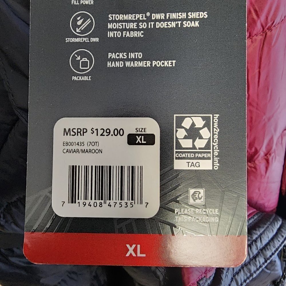 Eddie Bauer Microlight 4 Dwon Packable Jacket NWT - Picture 5 of 6